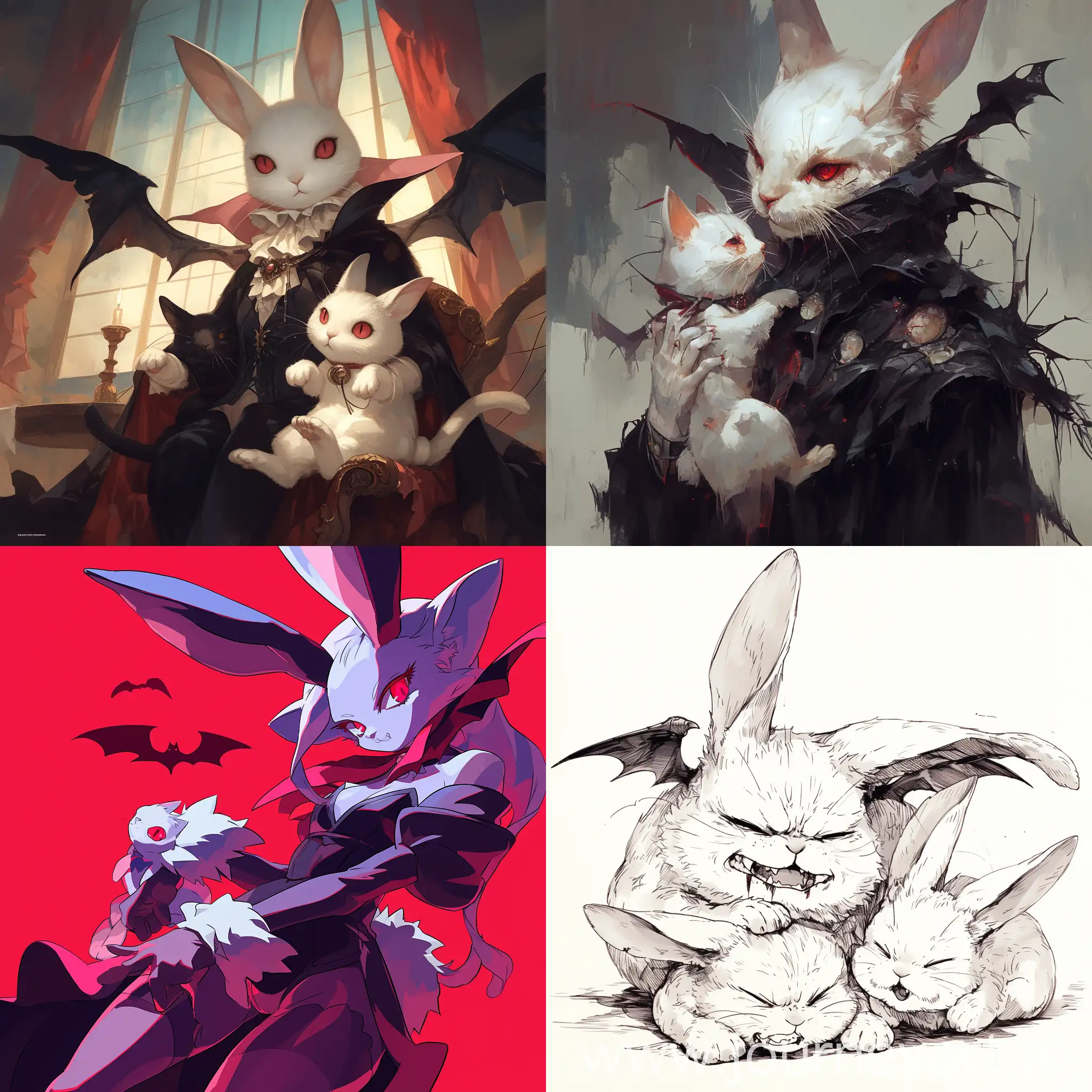 bunny rabbit cat vampire --niji 6