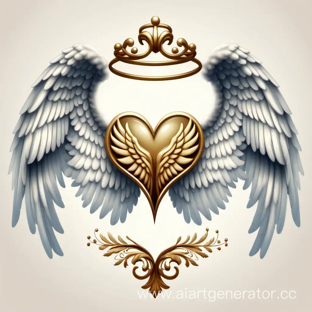 wings of an angel, family, care, children, symbol, coat of arms, care, love, tenderness