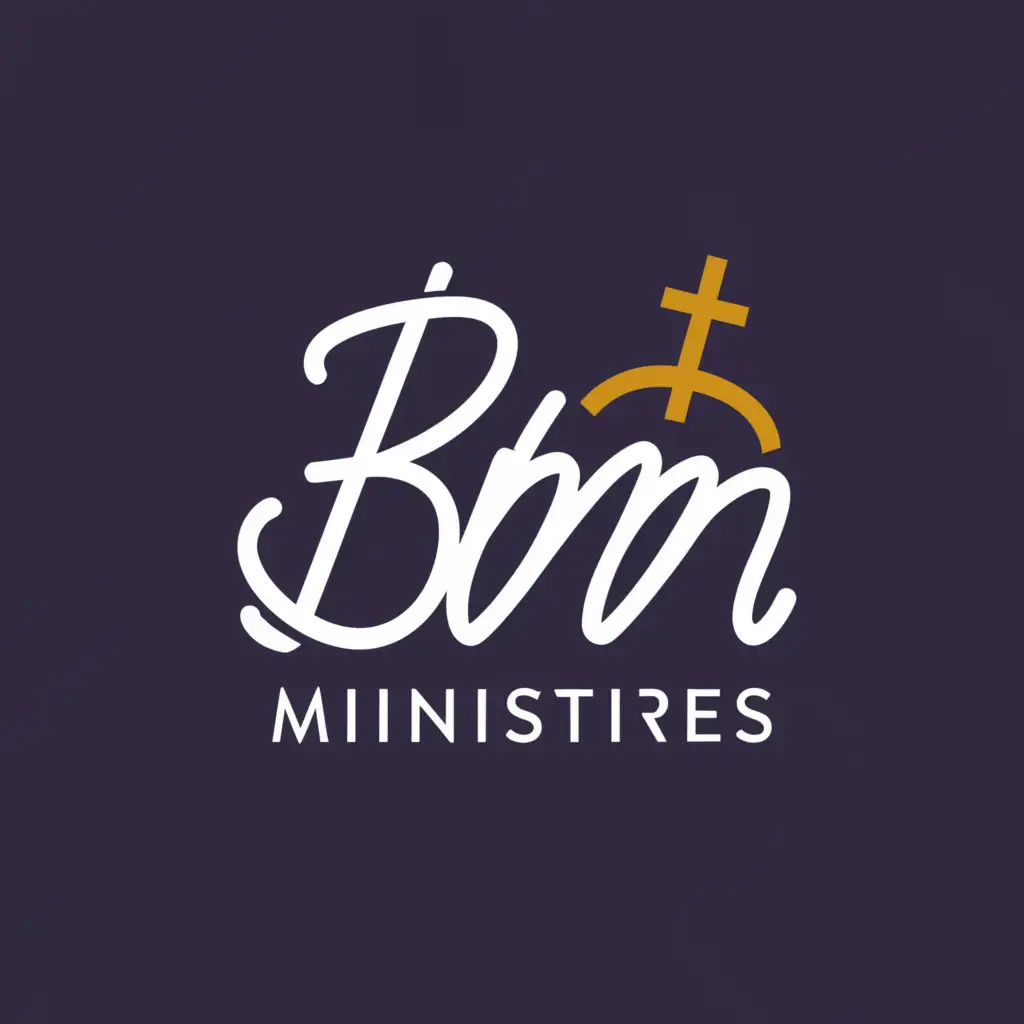 a logo design,with the text "BDM Ministries", main symbol:Bishop Dorell McCroery Ministries,Moderate,be used in Religious industry,clear background