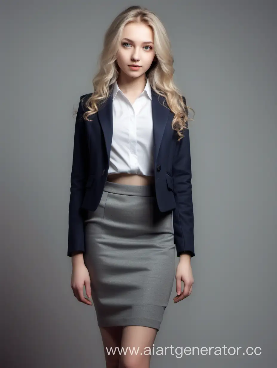 Elegant-Blonde-Woman-in-Stylish-Jacket-and-Skirt