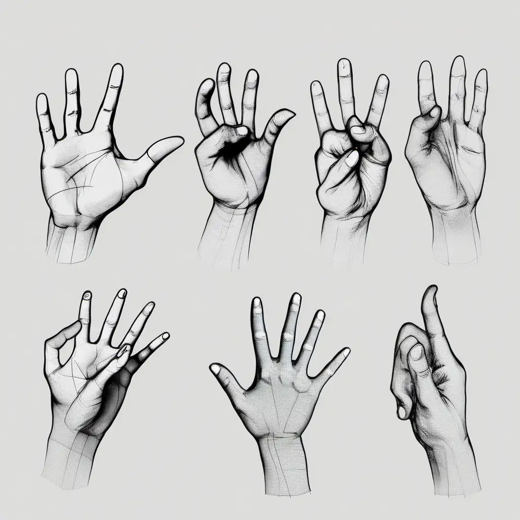 generate sketch of hand gestures
