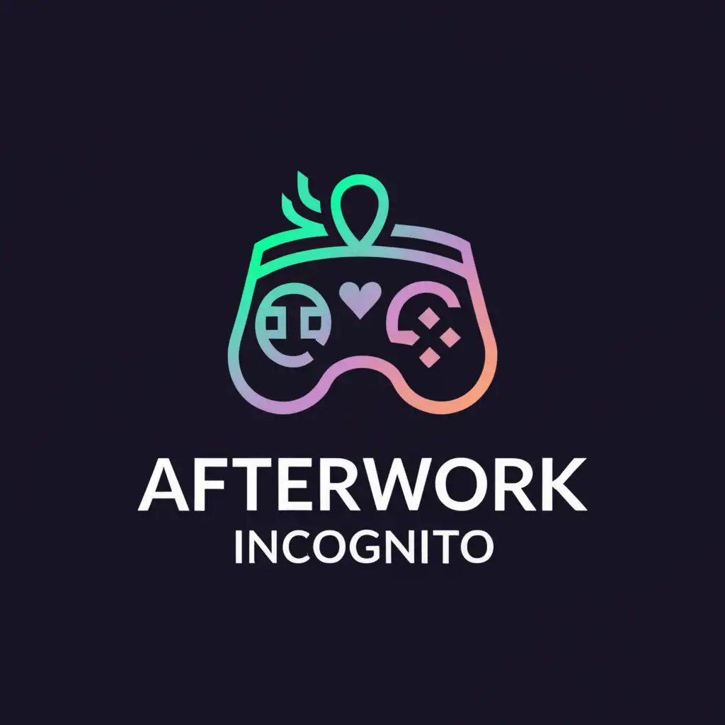 a logo design,with the text "Afterwork Incognito", main symbol:gaming,anime,incognito,vector,omen,dark,Moderate,clear background