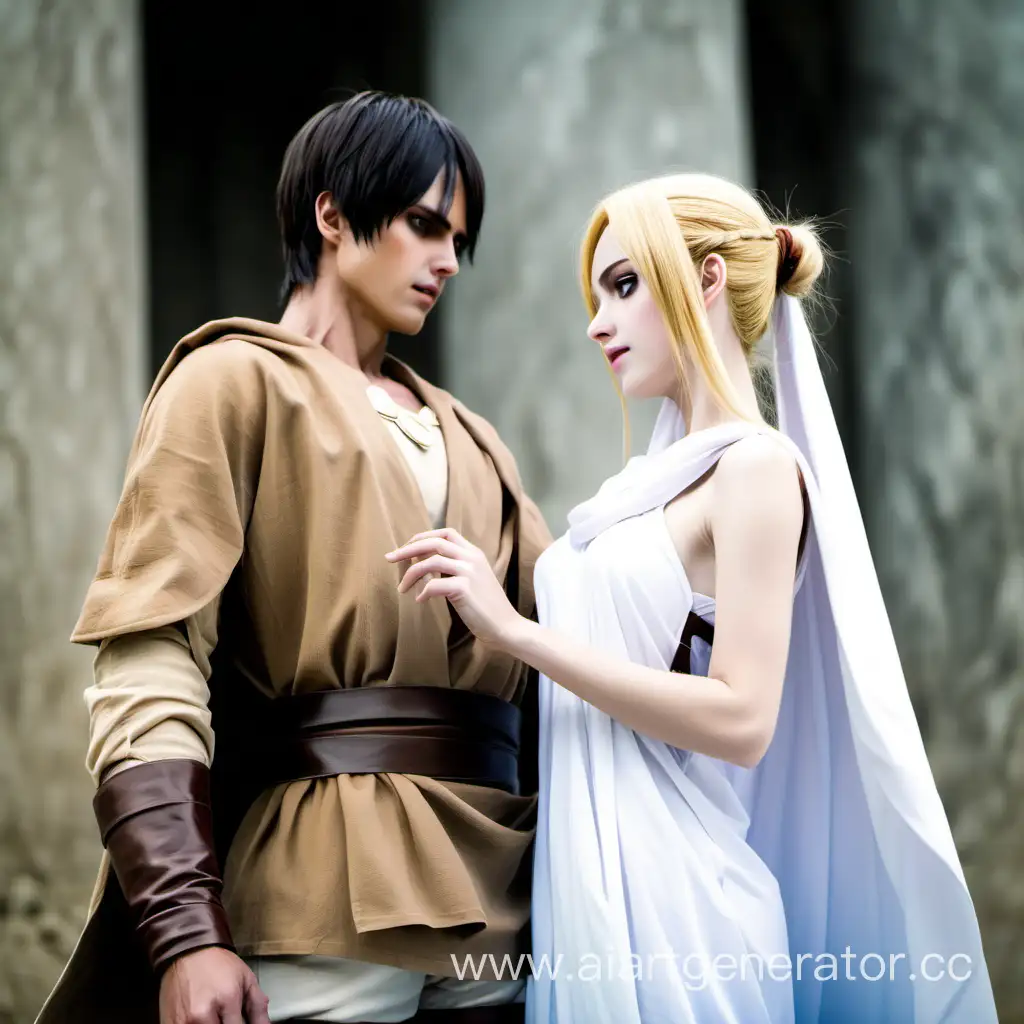 Eren Jaeger and Historia Reiss as the Ancient Greeks