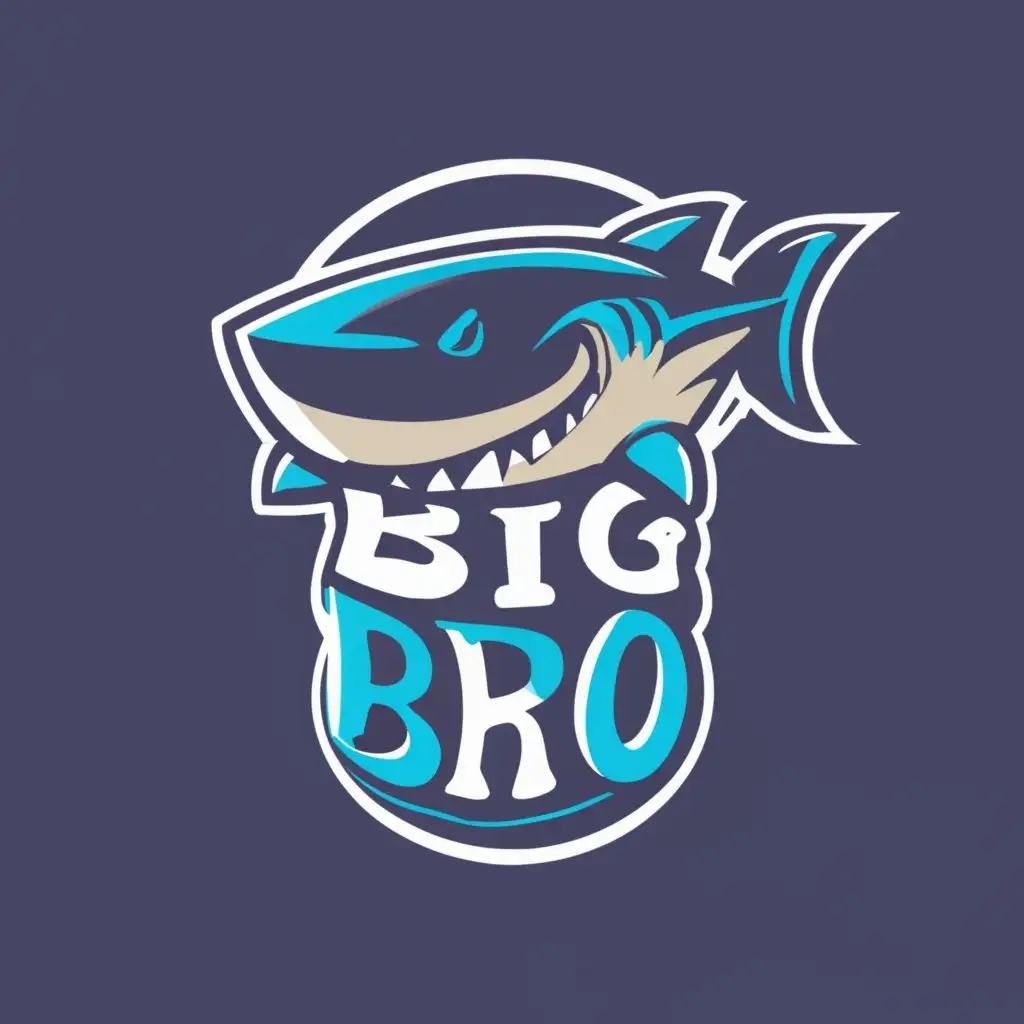 LOGO-Design-for-Big-Bro-Dynamic-Shark-Theme-with-Striking-Typography