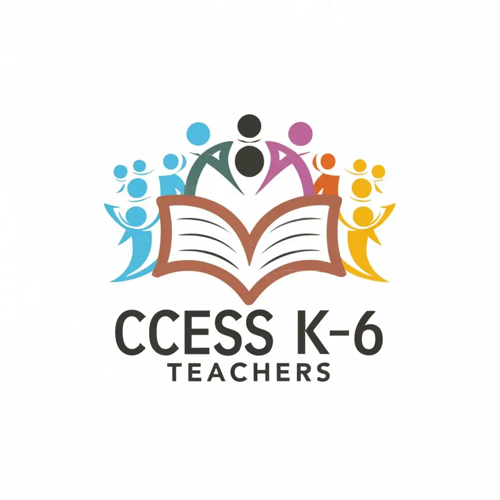 a logo design,with the text "CCES K-6 TEACHERS", main symbol:education and teachers

,Moderate,clear background