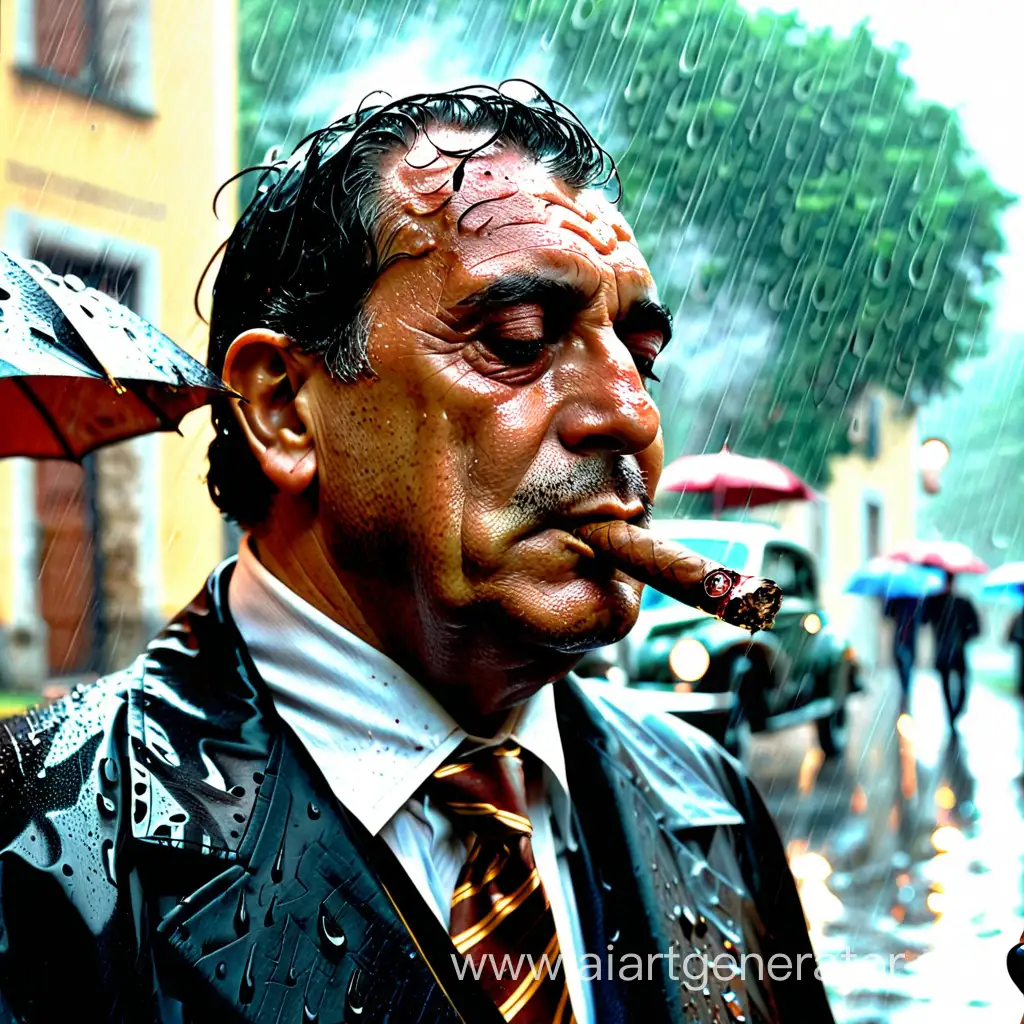 Vito-Scaletto-Smoking-Cigar-in-Rainy-Urban-Scene
