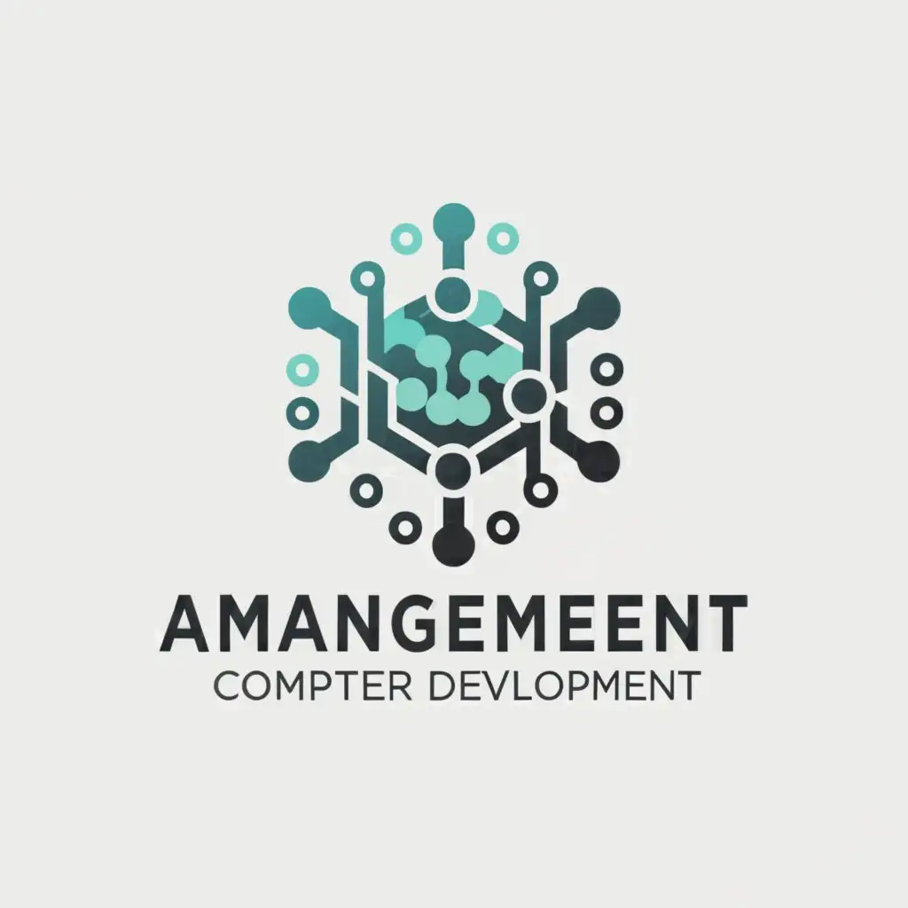 a logo design,with the text "management and computer development", main symbol:digital,Moderate,be used in Technology industry,clear background