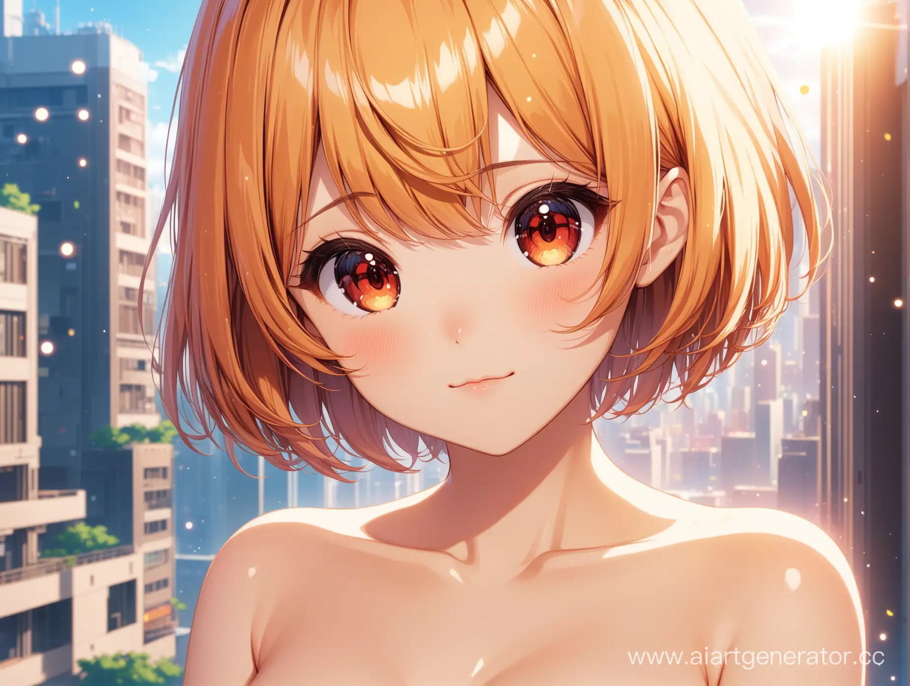 nude，(rumia),short hair,cute,cityspace,sun,red_eyes,kawaii,cute face,masterpiece,best quality,official art,extremely detailed CG unity 8k wallpaper,ray tracing,{best quality}, {{masterpiece}}, {highres}, original, extremely detailed 8K wallpaper, {an extremely delicate and beautiful},,incredibly_absurdres,colorful,intricate detail,artbook,,incredibly_absurdres,