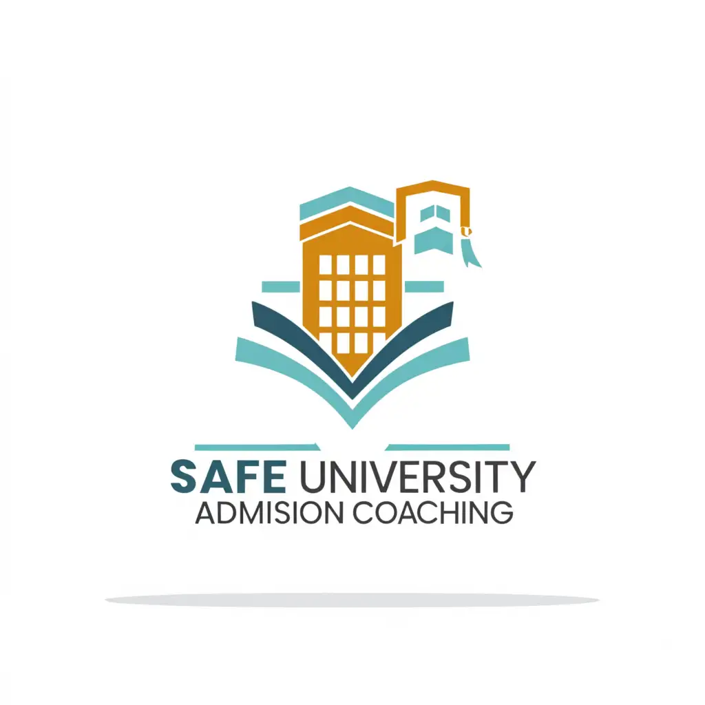 a logo design,with the text "SAFE University Admission Coaching", main symbol:University,Book,Moderate,be used in Education industry,clear background
