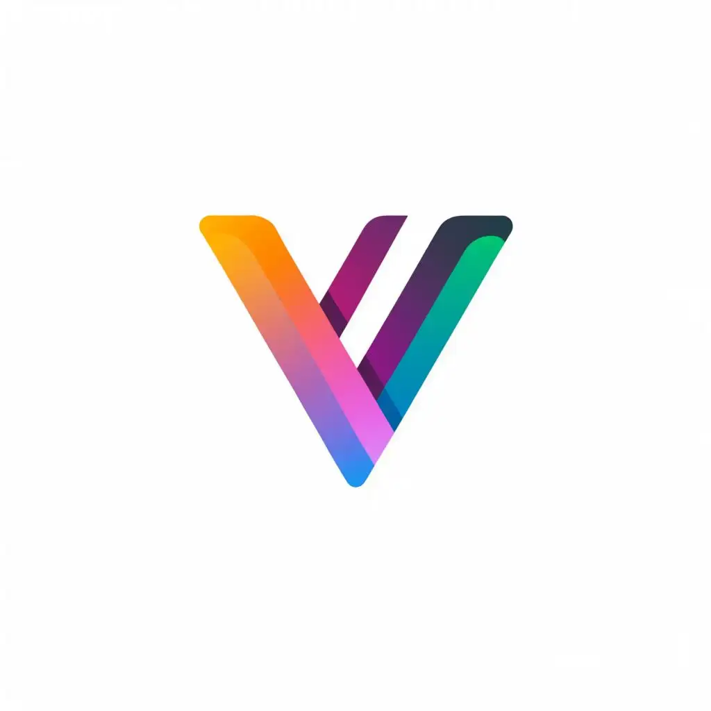 a logo design,with the text "V", main symbol:V,Minimalistic,be used in Internet industry,clear background