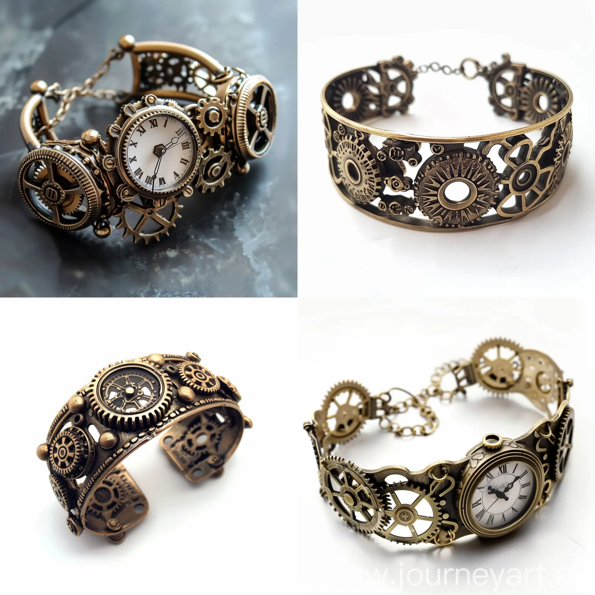 Steampunk-Bronze-Metal-Bracelet-Design