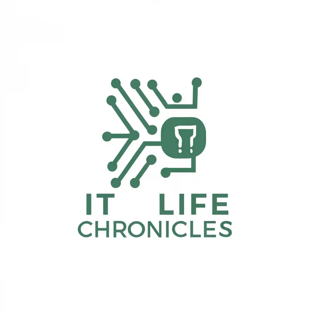 a logo design,with the text "IT Life Chronicles", main symbol:IT industry,Moderate,be used in Technology industry,clear background