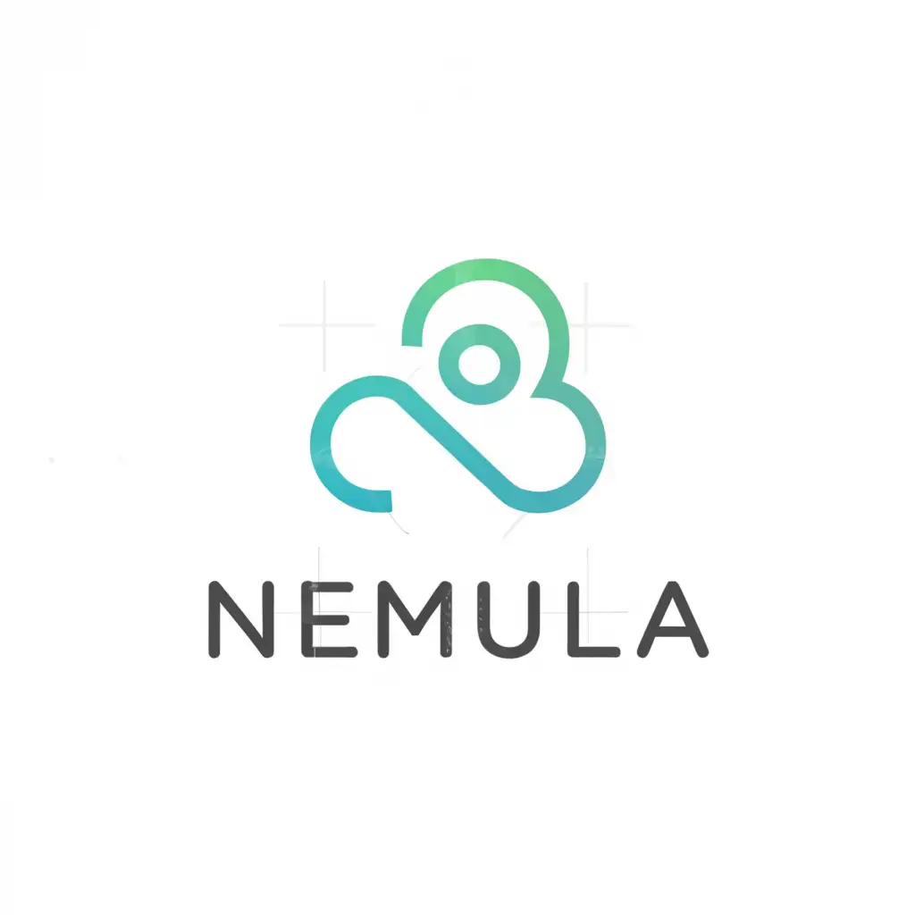 a logo design,with the text "nemula", main symbol:cloud, people,Minimalistic,clear background