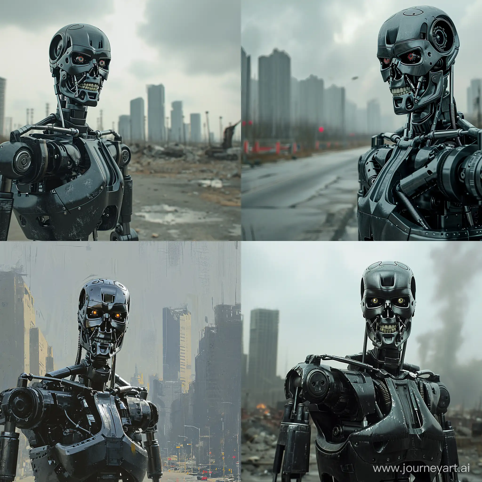 Terminator-T600-in-Desolate-Gray-City