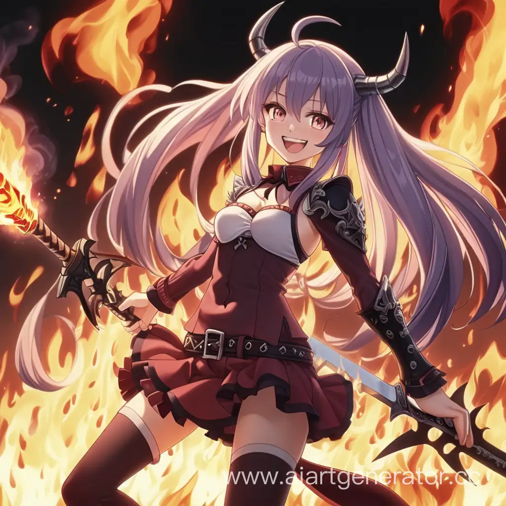 Sinister-Demon-Girl-Anime-with-Fiery-Sword