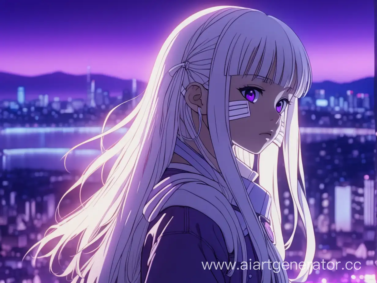 Ethereal-Anime-Girl-with-White-Hair-Amidst-Urban-Twilight