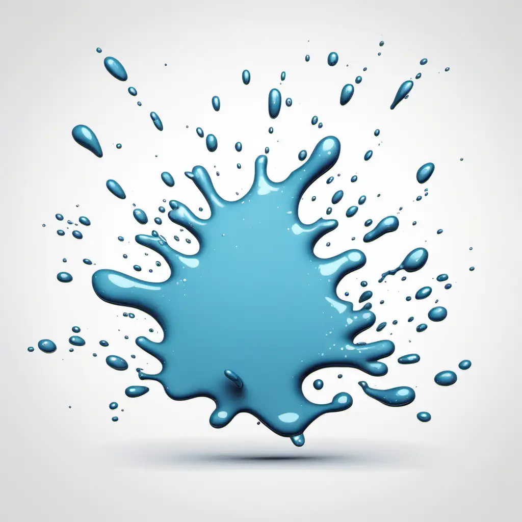 cartoon splash; plain white background