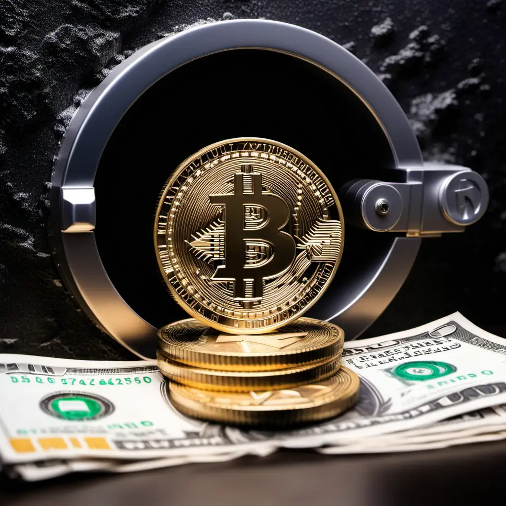 Cryptocurrency Wealth and Currency Stacks in Secure Vault