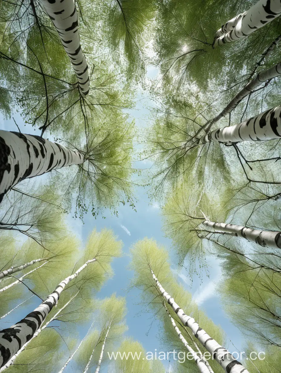 Birch-Branches-Silhouetted-Against-Summer-Sky