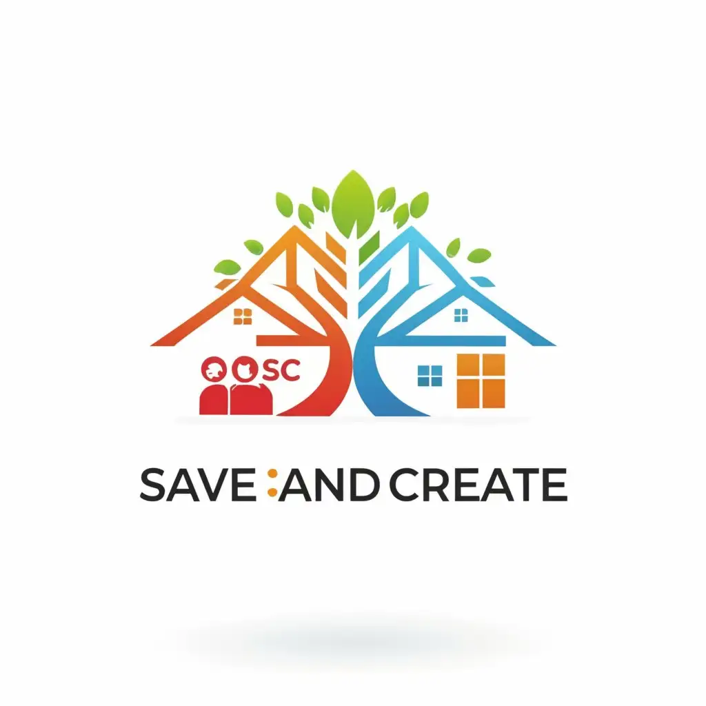 a logo design,with the text "Save and Create", main symbol:Family, Life, future,complex,clear background