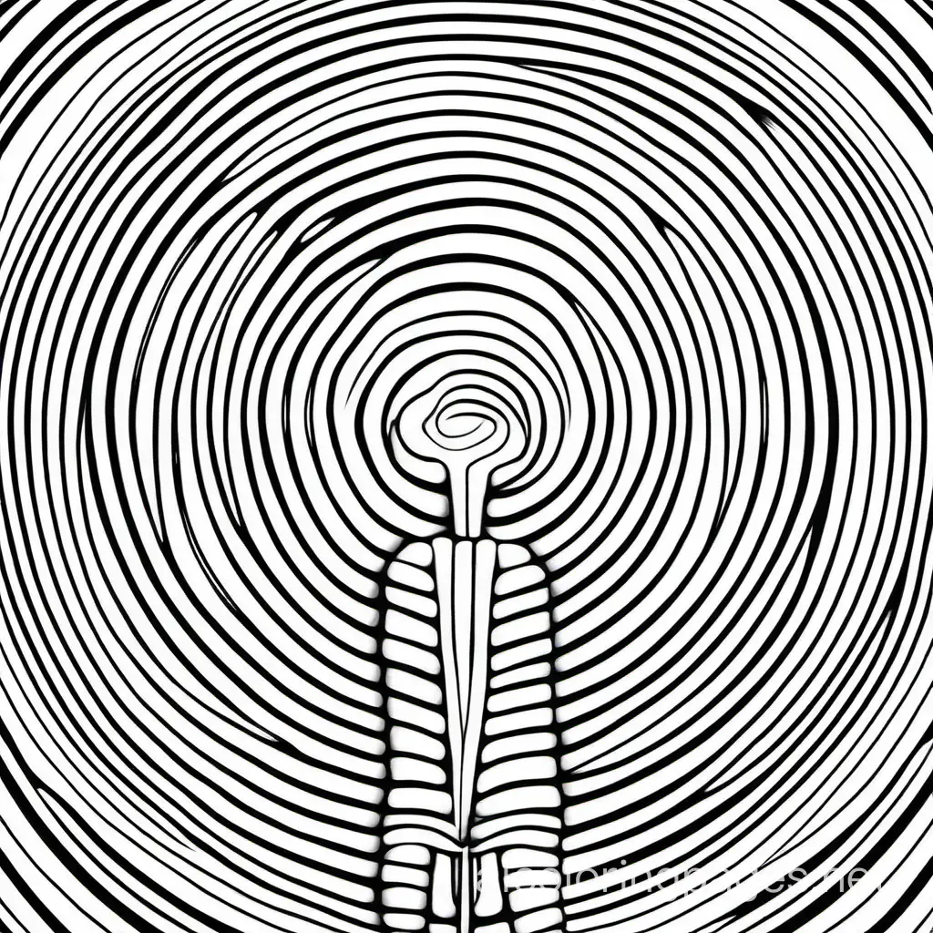 Trippy back and white colouring pages simple abstract man, Coloring Page, black and white, line art, white background, Simplicity, Ample White Space. The background of the coloring page is plain white to make it easy for young children to color within the lines. The outlines of all the subjects are easy to distinguish, making it simple for kids to color without too much difficulty