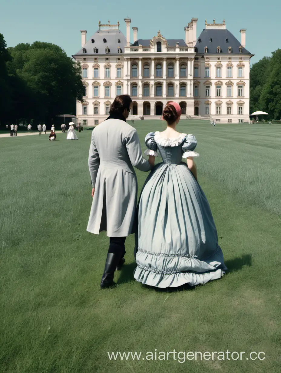 Romantic-Stroll-in-19thCentury-Attire-at-Elalyn-Palace-Meadow