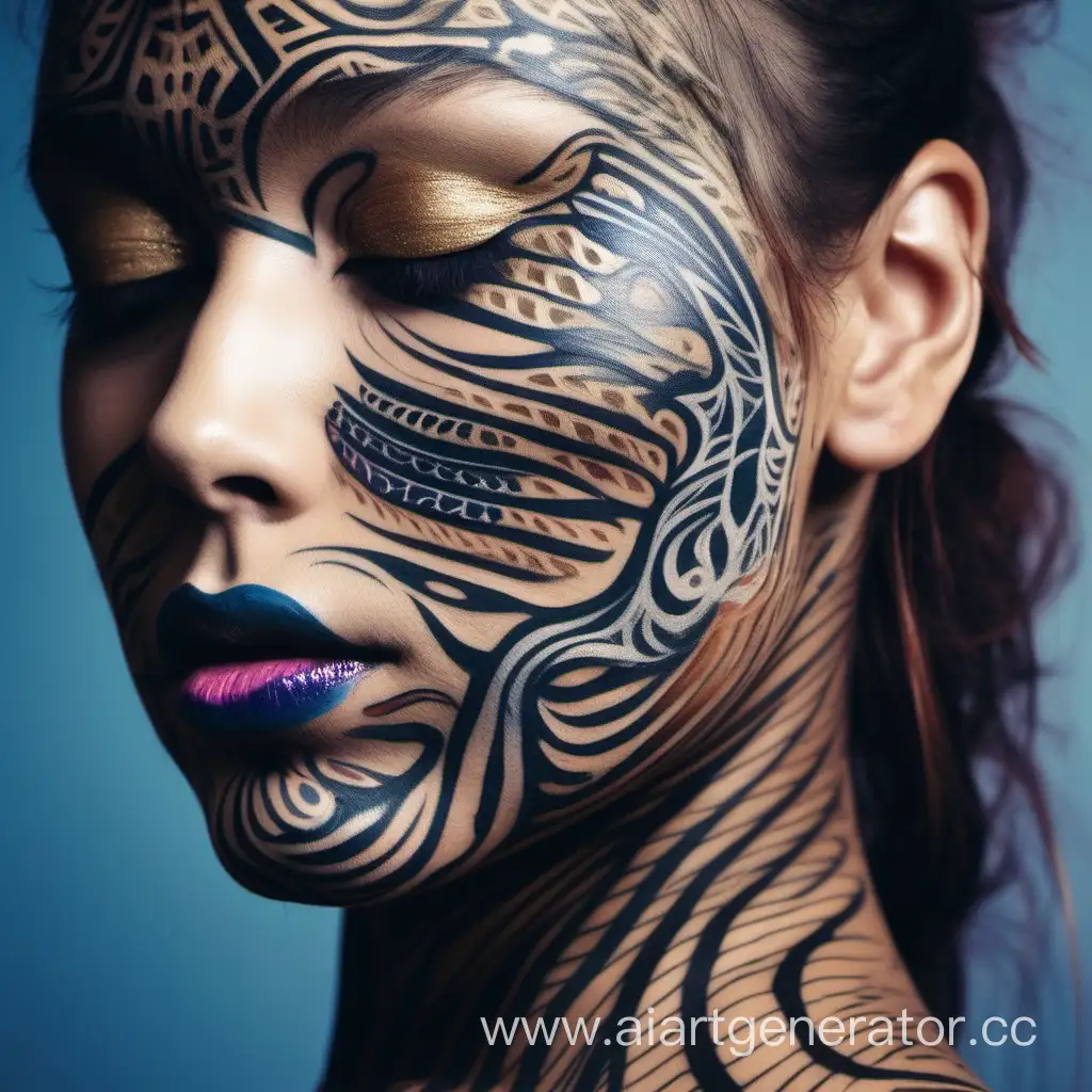 body art on the face
