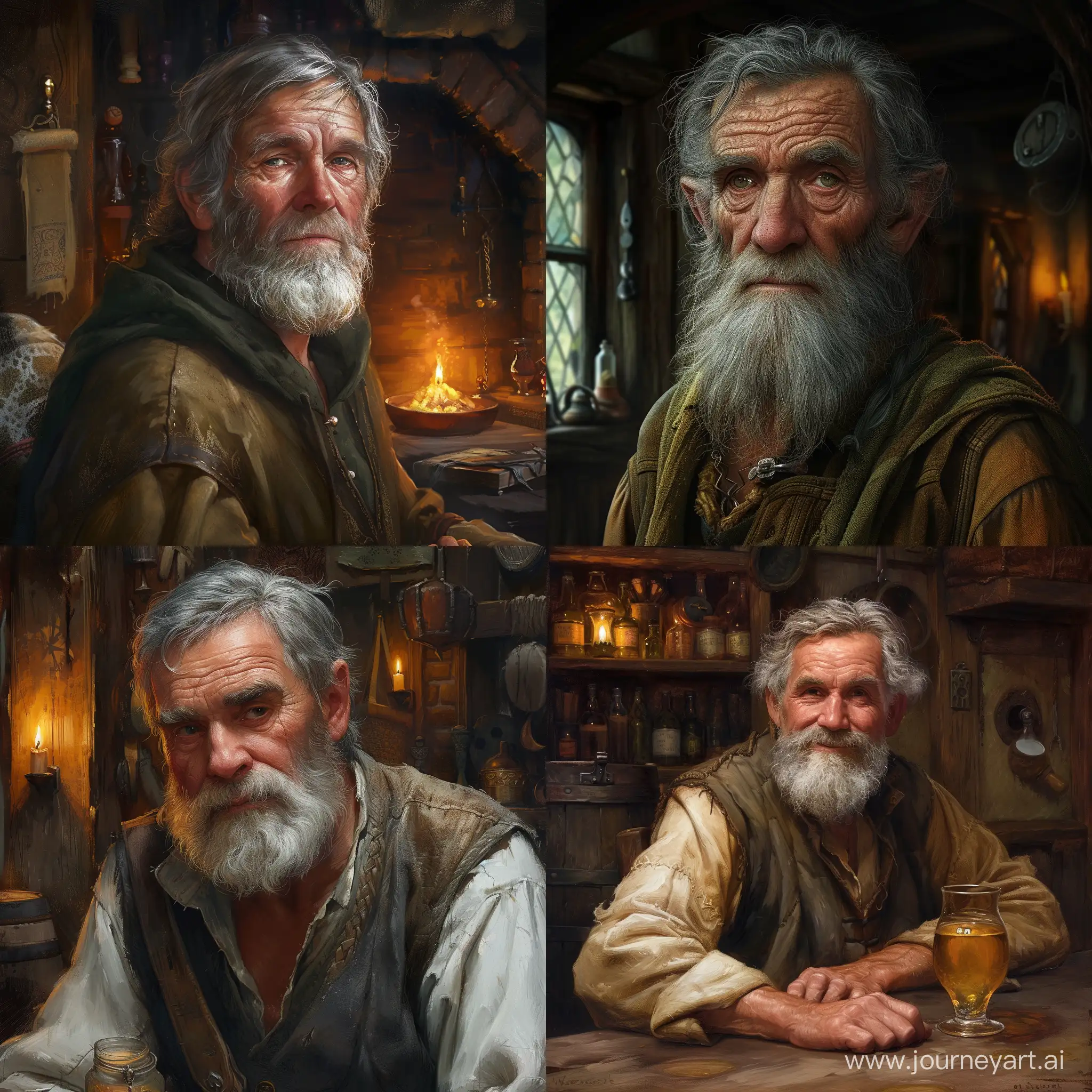 Fantasy-Art-Inn-Owner-Kind-Old-Man-with-a-Gray-Beard
