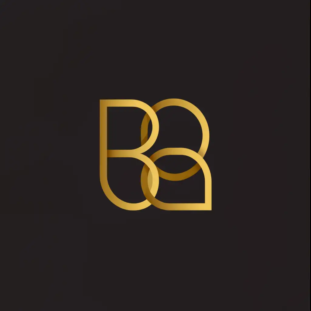 a logo design,with the text "RG", main symbol:minimalistic logo in gold, thin lines,Minimalistic,clear background