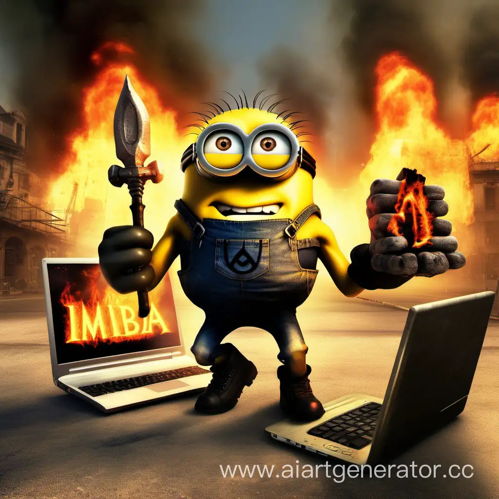 Muscular-Minion-with-AND-IMBA-Inscription-and-Burning-Computer