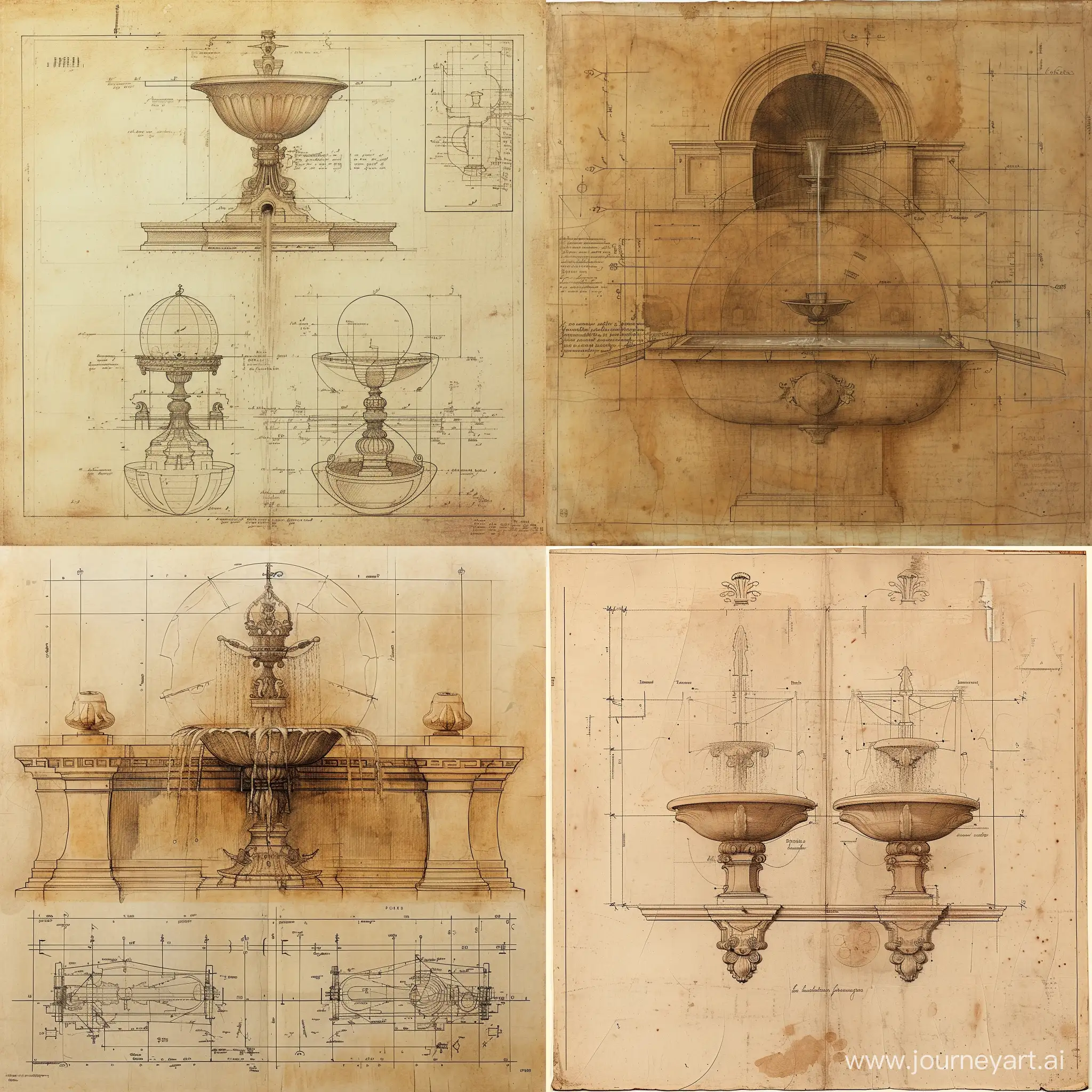 Innovative-Leonardo-da-Vinci-Wall-Fountain-Design