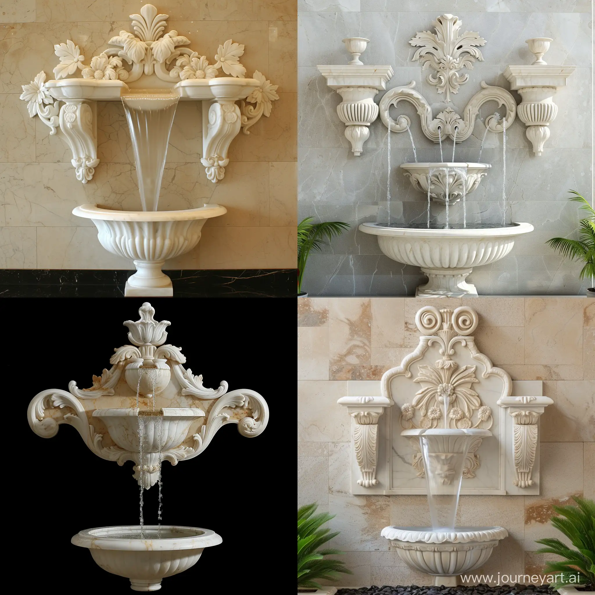 Elegant-Marble-Rococo-Artistic-Wall-Fountain