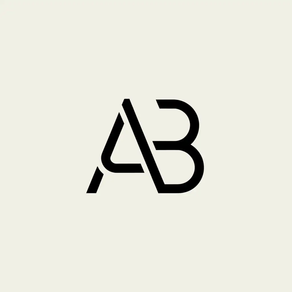 a logo design,with the text "AB", main symbol:ALPHA BUSSIN,Minimalistic,clear background