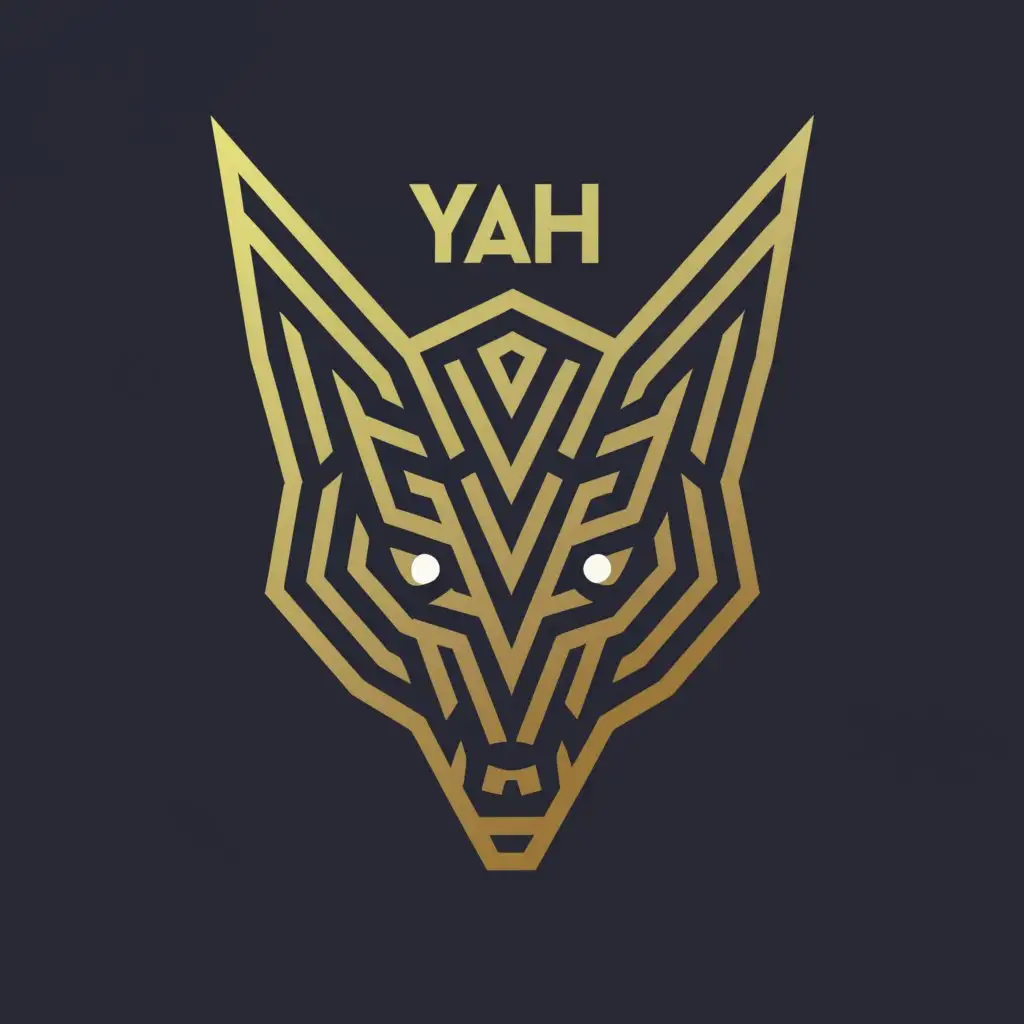a logo design,with the text "YAH", main symbol:Wolf,complex,be used in Religious industry,clear background