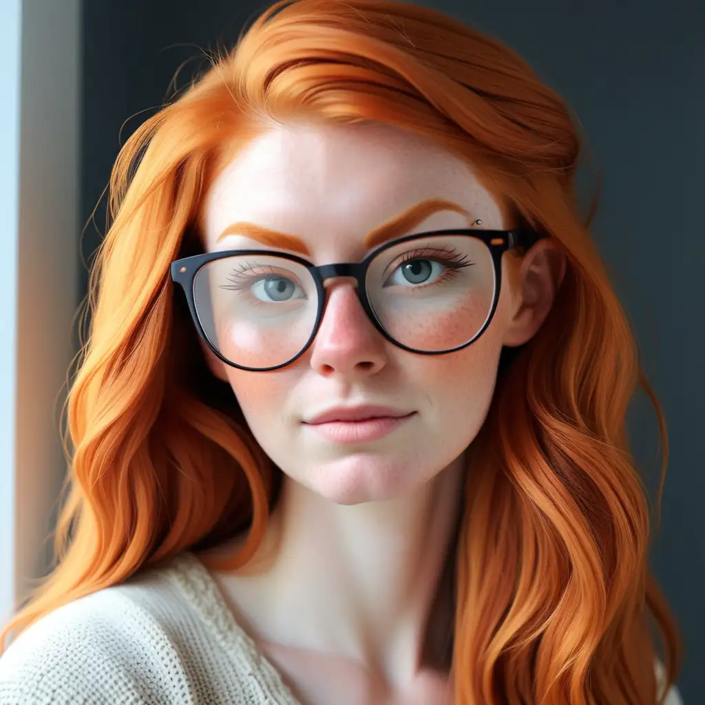 Stylish Northern Woman Emma Flaunting Glasses and Elegance