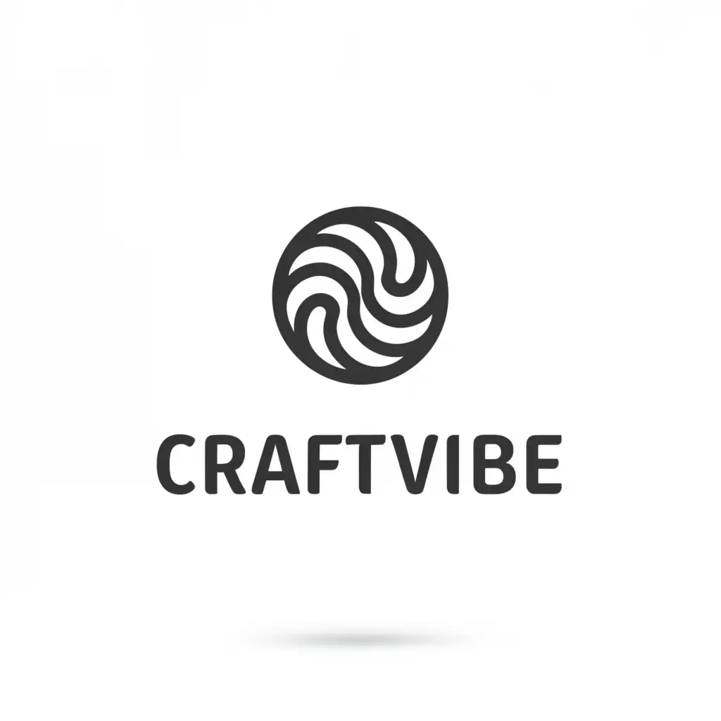 a logo design,with the text "CraftVibe", main symbol:circle,Minimalistic,be used in Retail industry,clear background