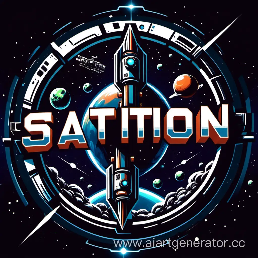 логотип игры про космическую станцию. Это страшная игра.