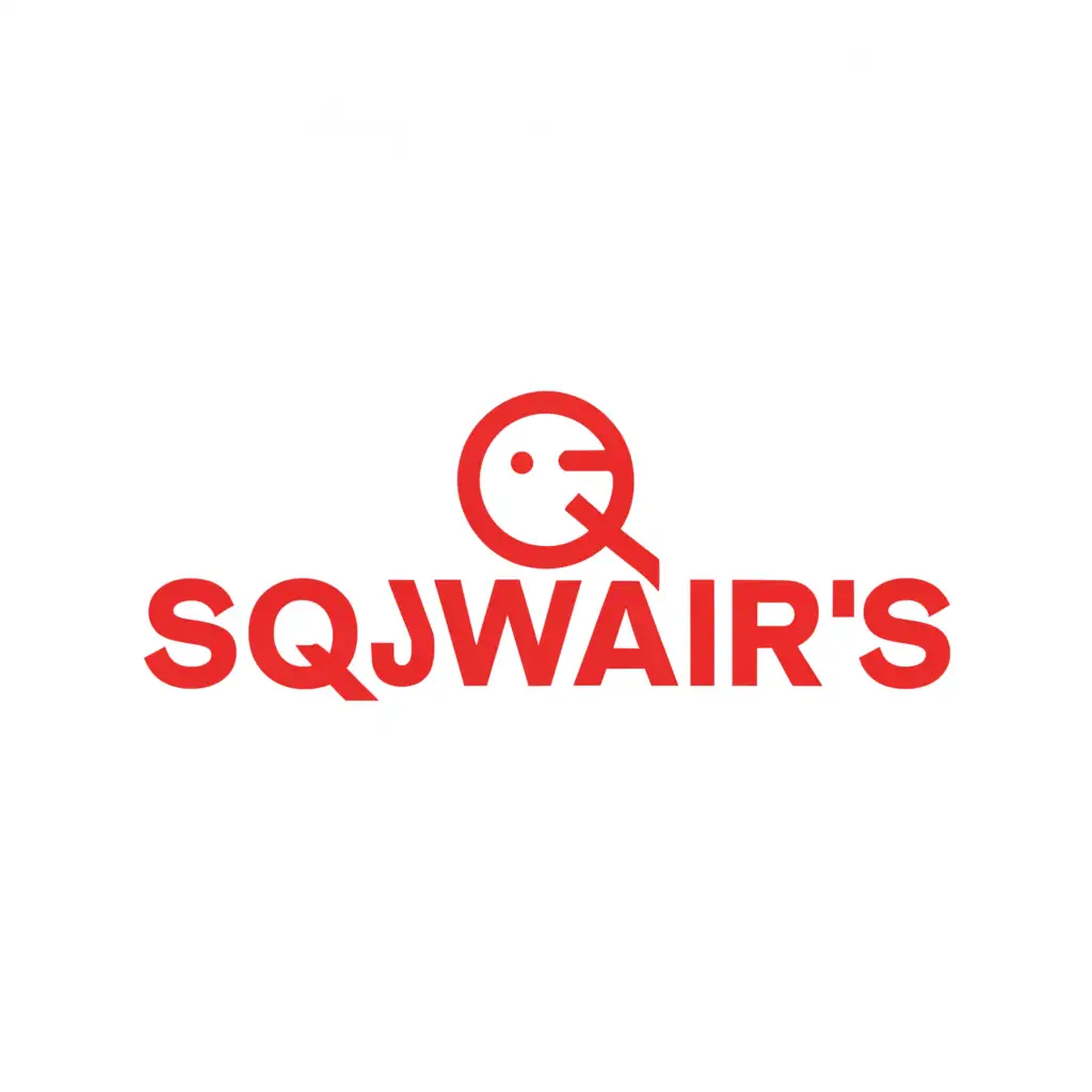 a logo design,with the text "Sqwairs", main symbol:Red smile,complex,be used in Technology industry,clear background
