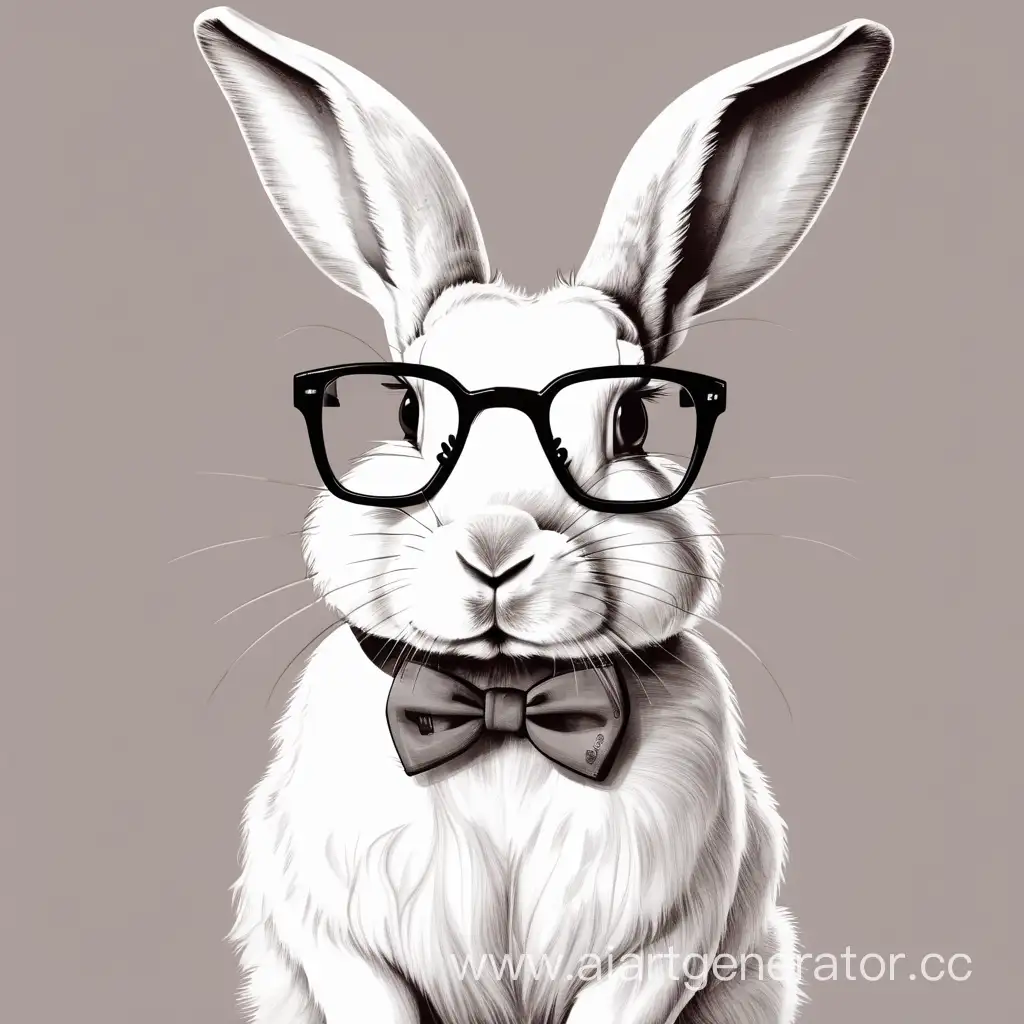 умный кролик в очках
