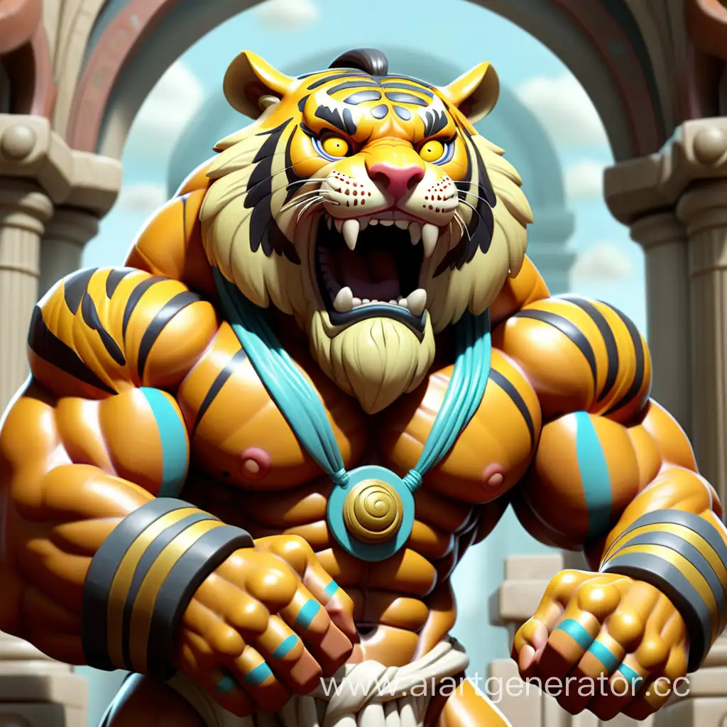 Buff tiger god