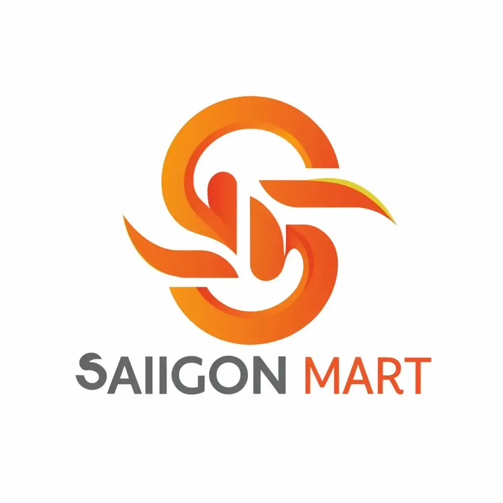 LOGO-Design-for-Saigon-Mart-Vibrant-Orange-Theme-with-Modern-Retail-Flair-and-Clear-Background