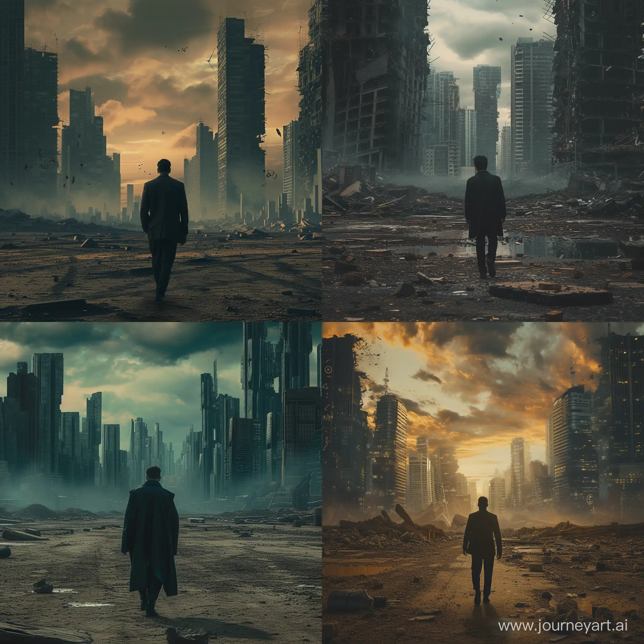 Solitary-Capricorn-Man-Strolling-Amidst-Urban-Desolation