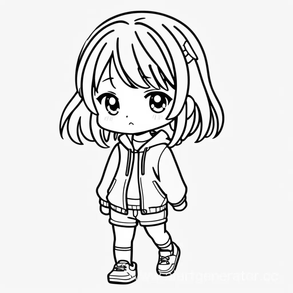The adopted character is a chibi girl in simple coloring in simple clothes