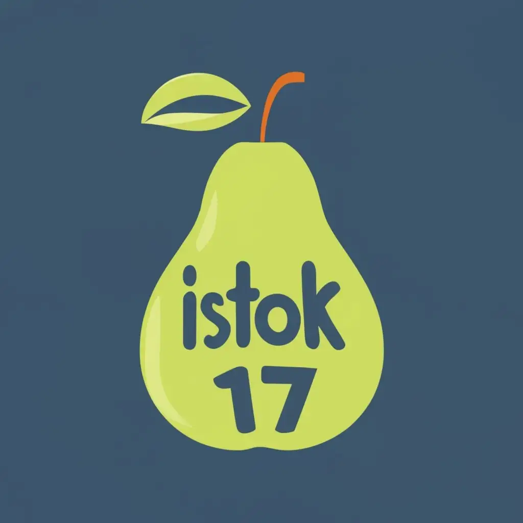 logo, Pear, with the text "Istok17", typography, be used in Entertainment industry