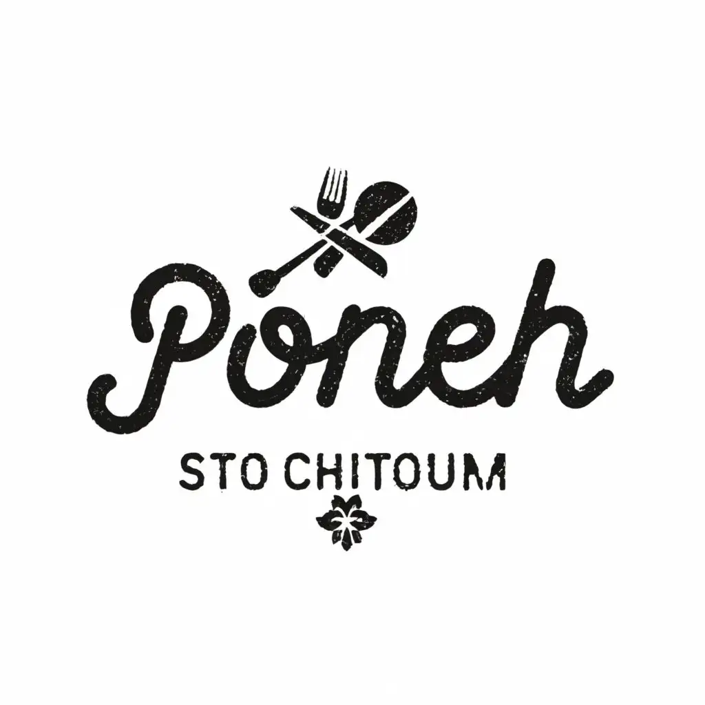 logo, Sollentuna, Stockholm, with the text "Poneh ", typography, be used in Restaurant industry