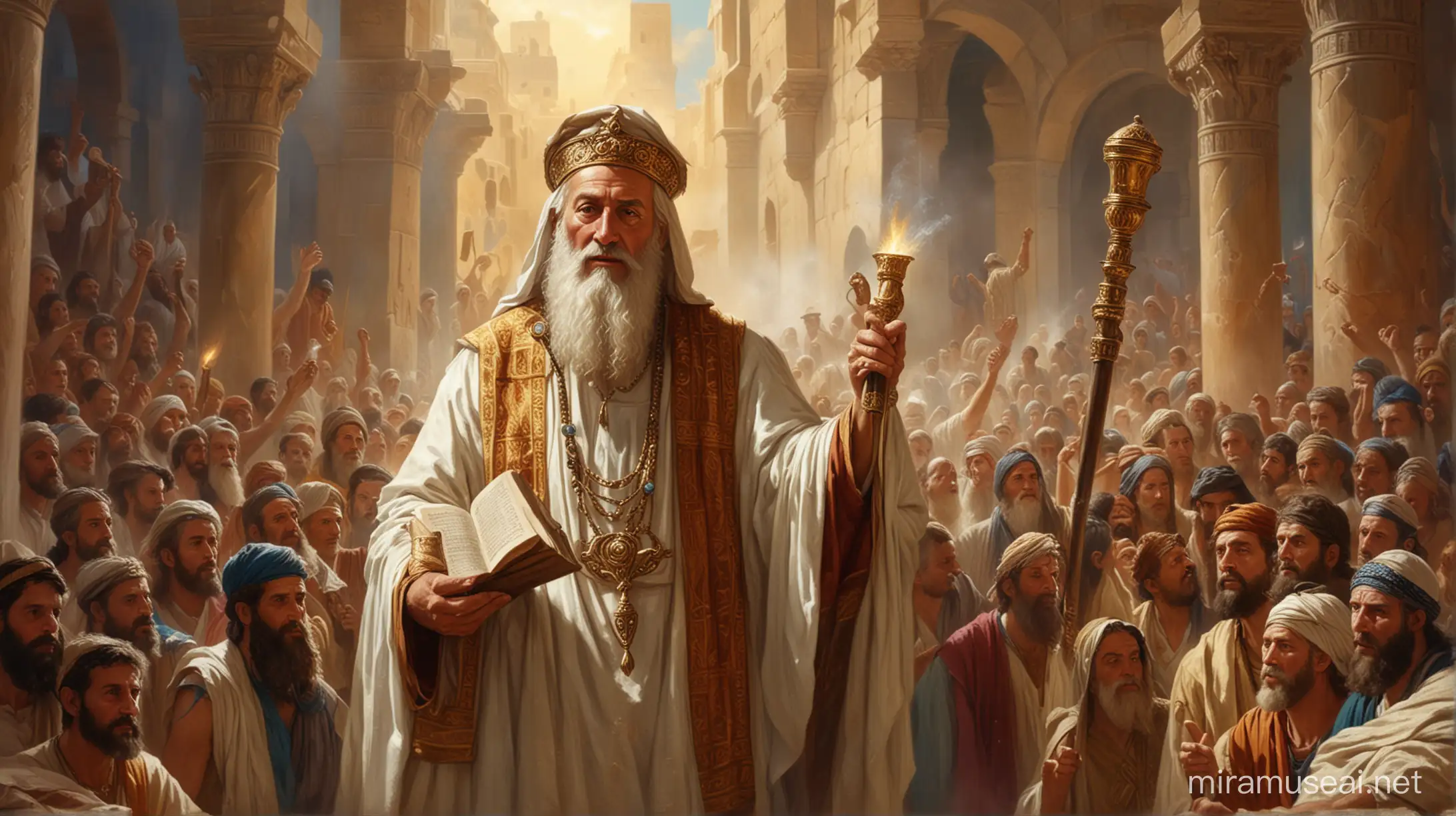 High Priest of Israel with the Torah in the 1st century.