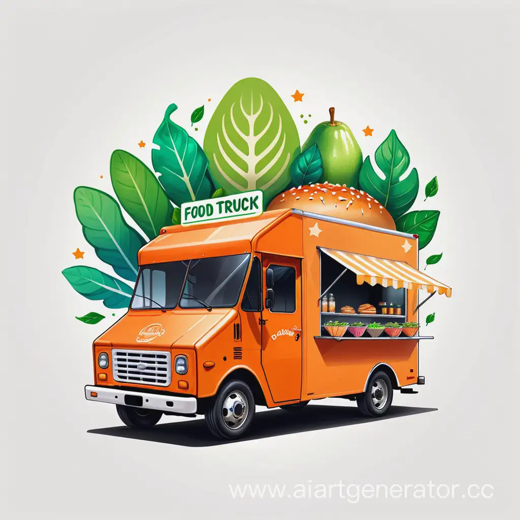 EcoFriendly-and-Cheerful-Food-Truck-Logo-Design