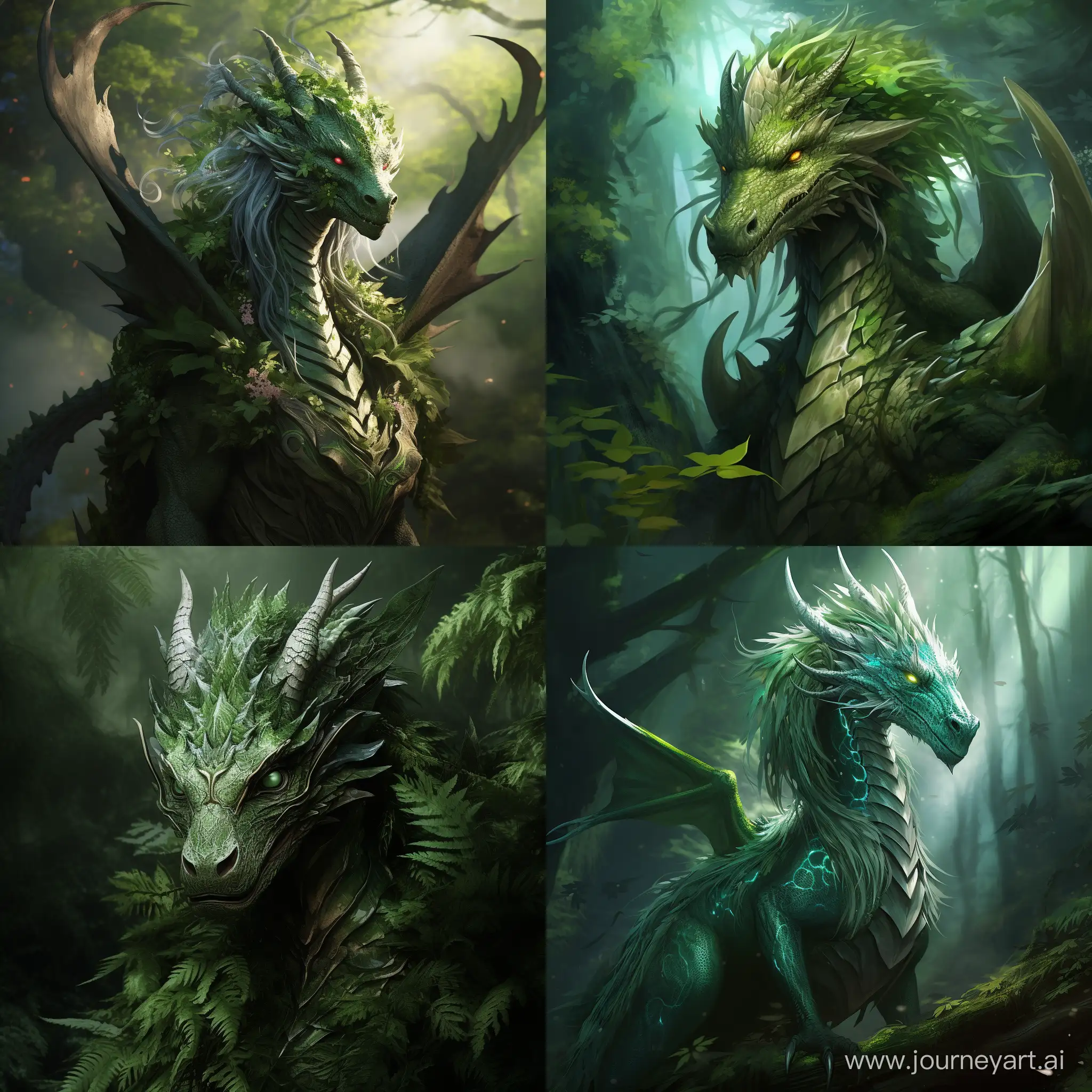 зелёный волшебный дракон