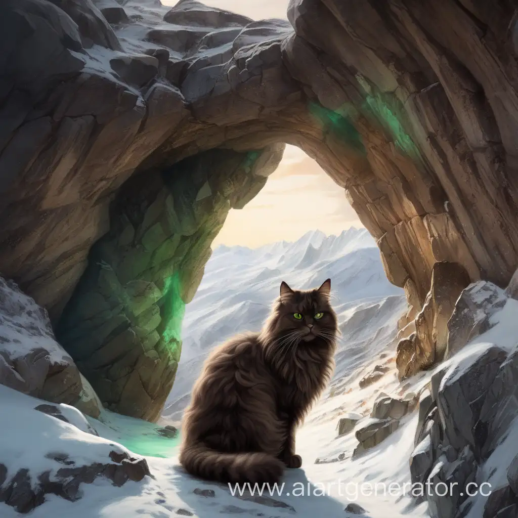 Majestic-Fluffy-Cat-Ventures-into-Winter-Cave