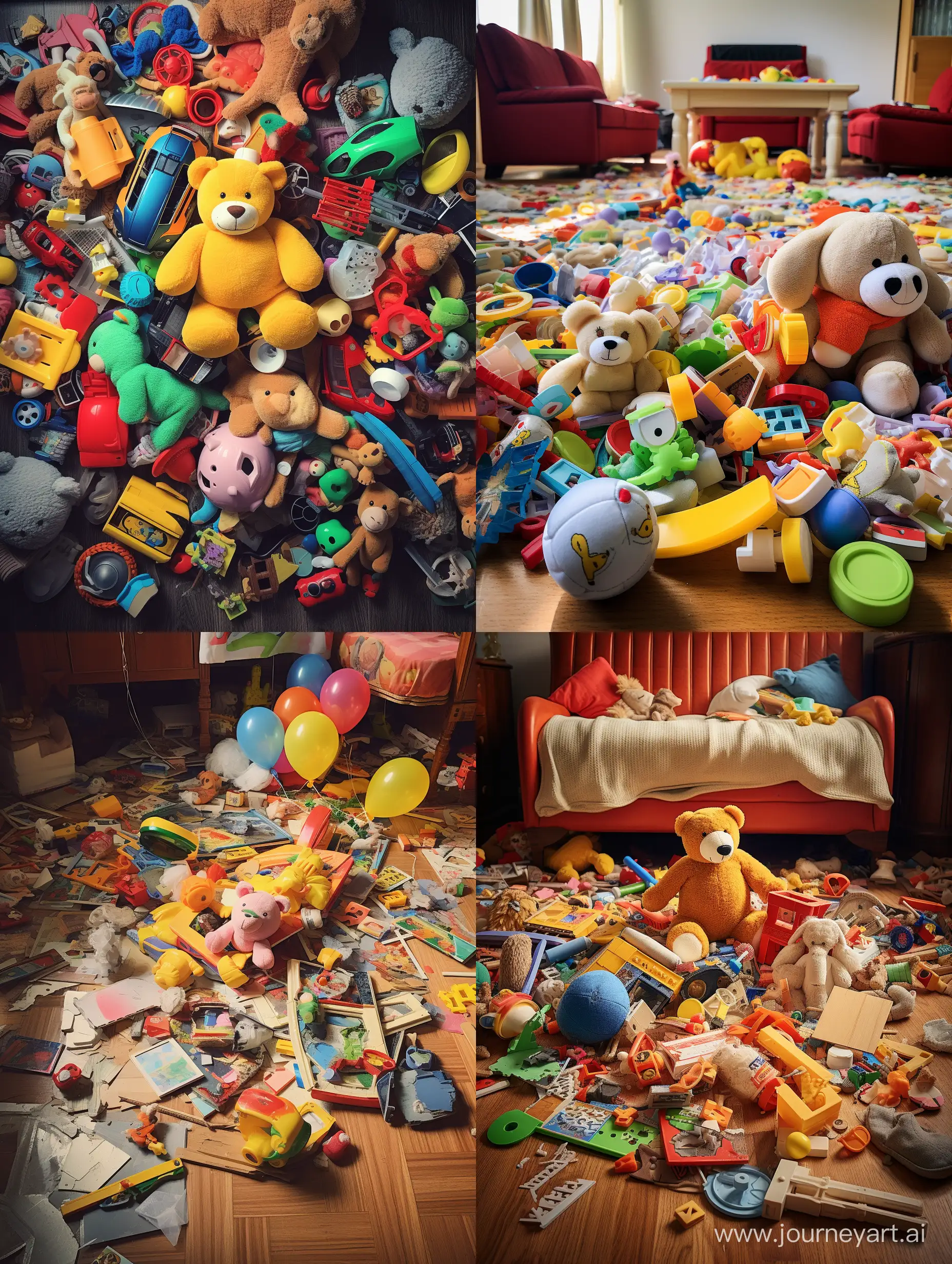 toys mess on floor